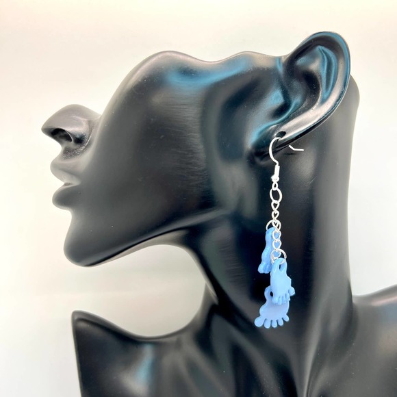 Baby Feet Earrings - Baby Shower Earrings - Gender Reveal Earrings - DDLG - Picture 9 of 11